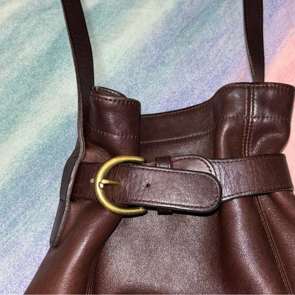 COACH Vintage Belted Soho Crossbody Pouch 4156 Mahogany Brown Leather - Picture 7 of 11